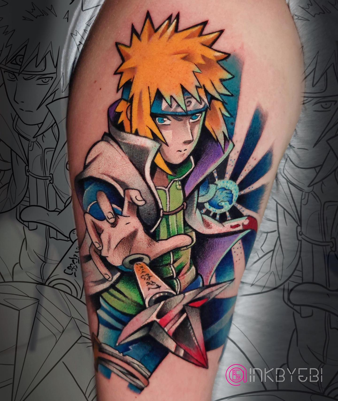 Tatuaje de Minato Naruto