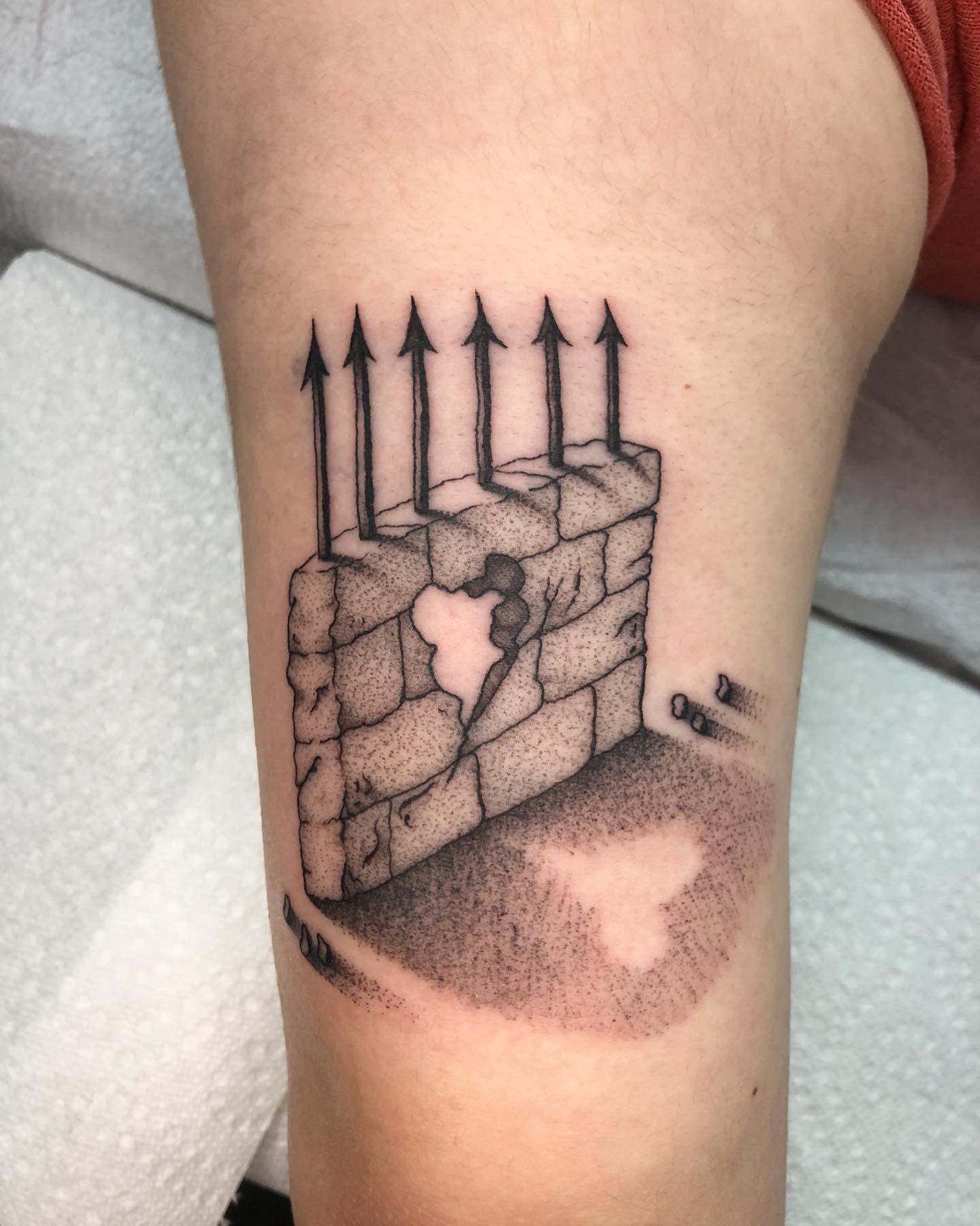 Tatuaje de pared de punto