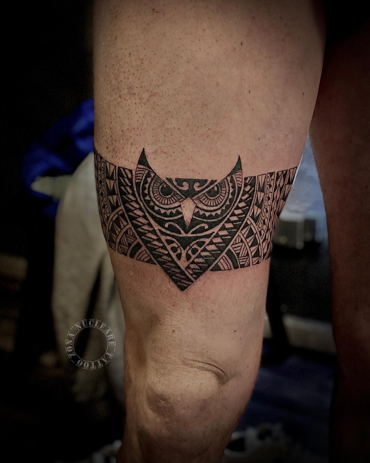 Búho Tatuaje samoano