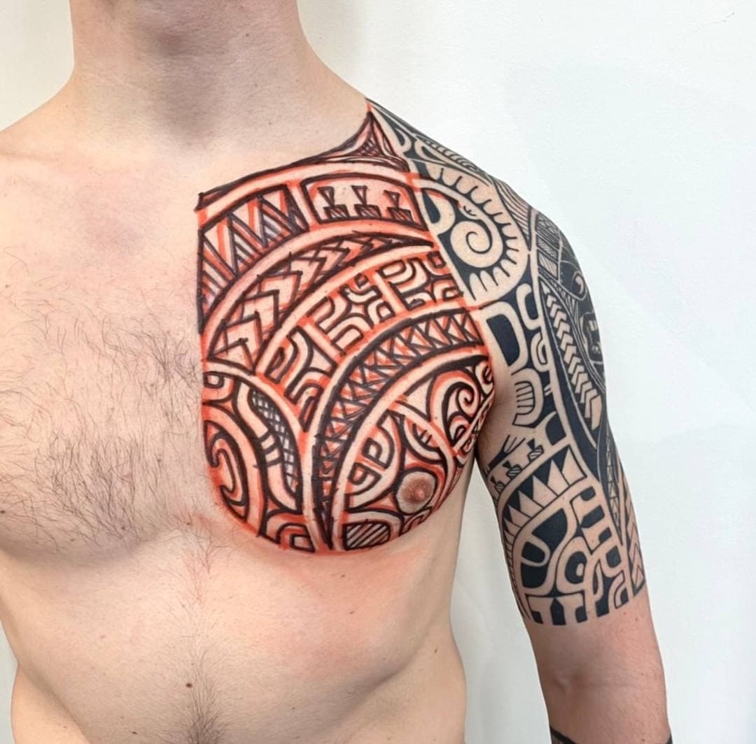 Cofre tribal Tatuaje samoano.