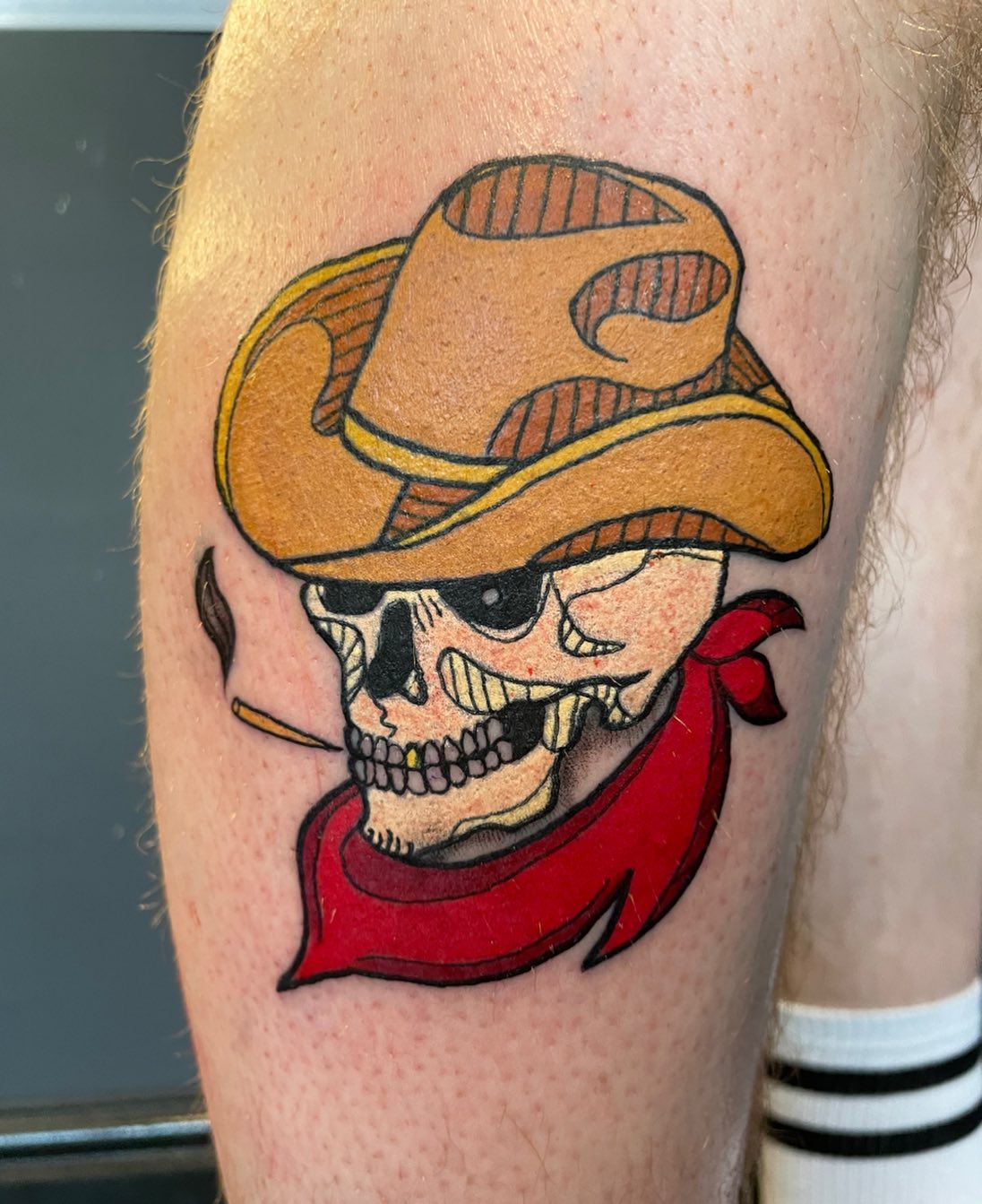 Cráneo Vaquero Tatuaje de Ternero