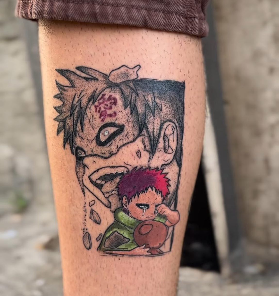 Idea única de tatuaje de Gaara