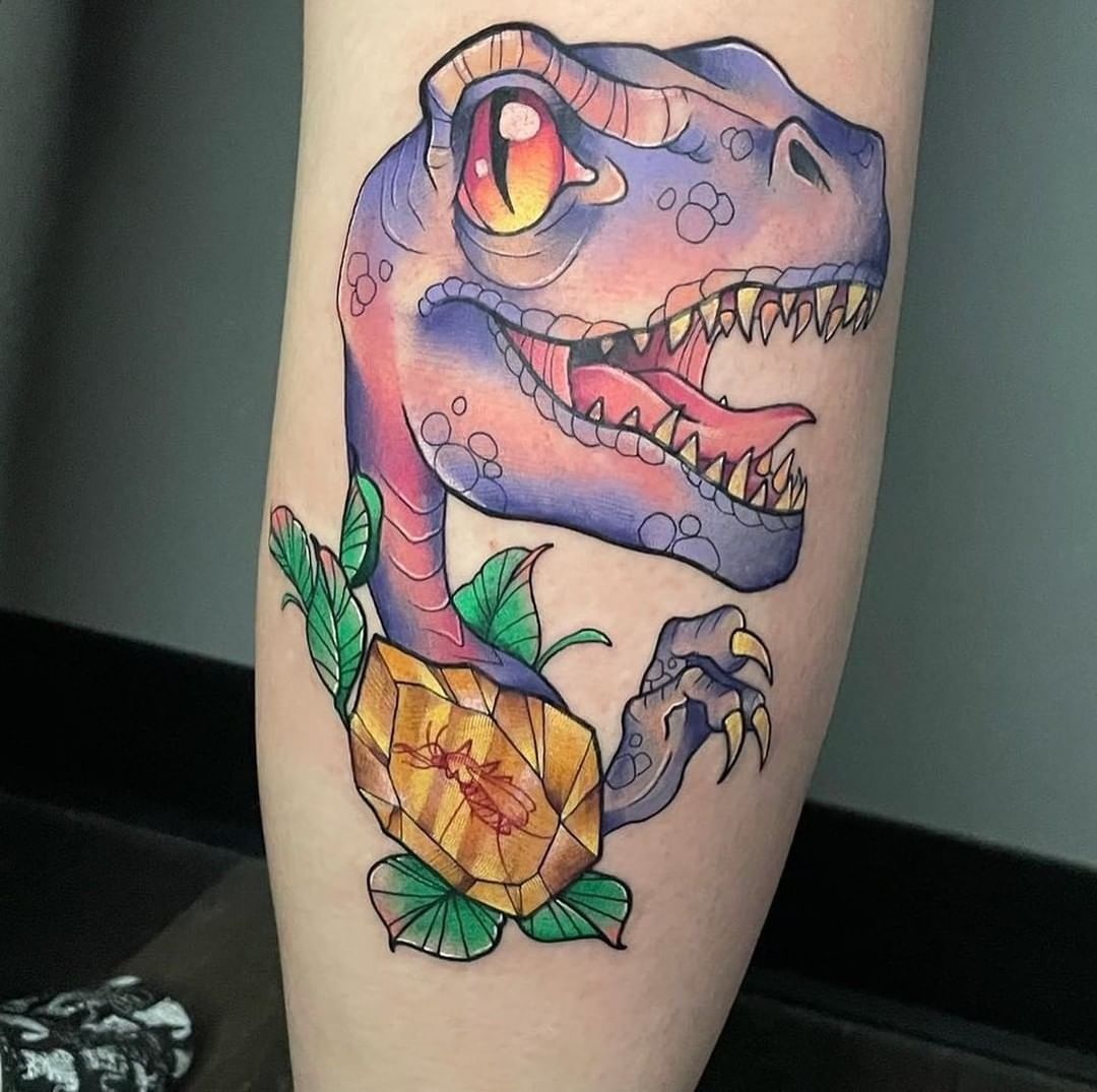 Ideas de tatuajes de ternero dinosaurio