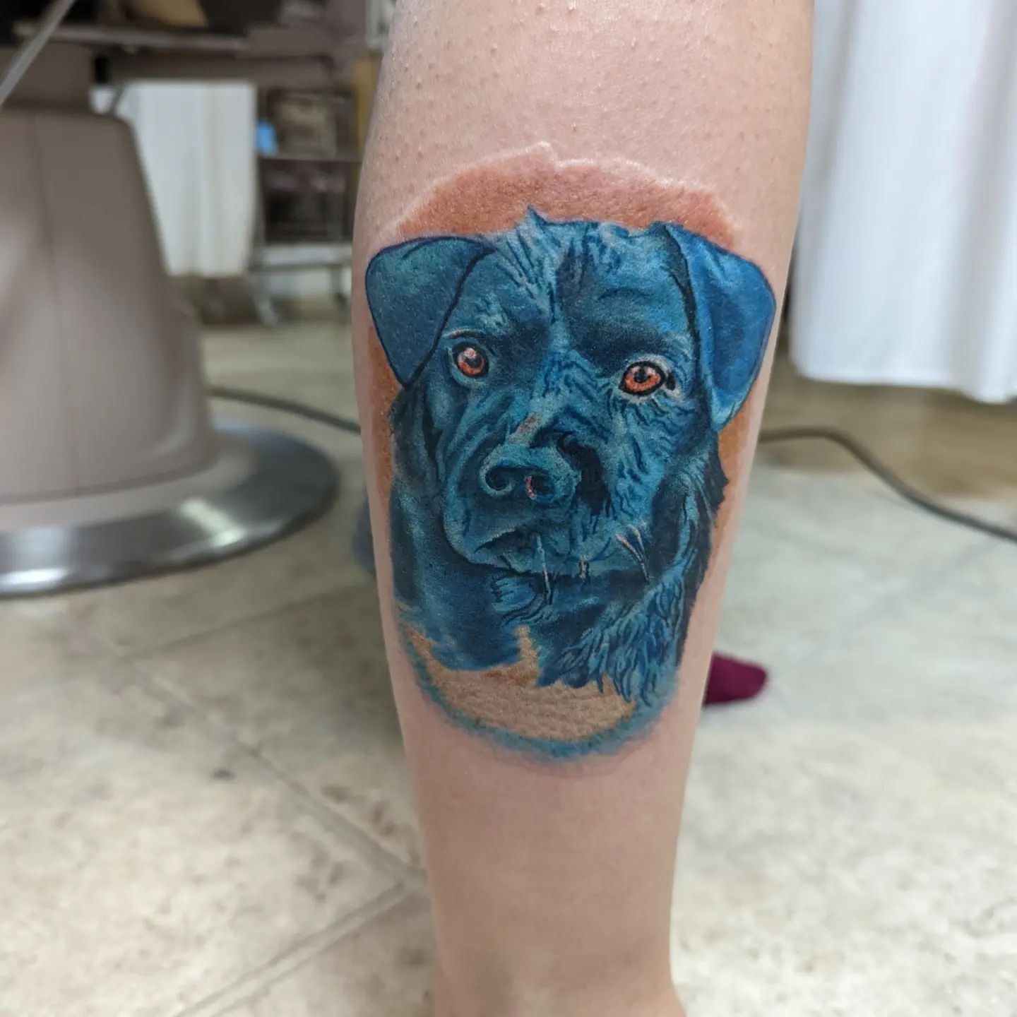Retrato de perro Tatuaje de ternero