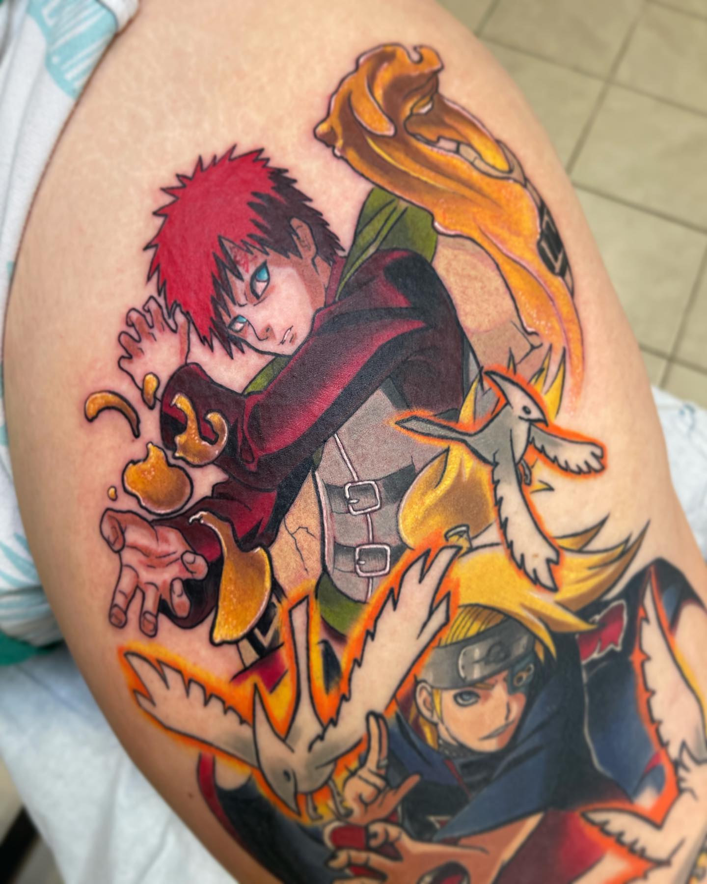 Tatuaje de Gaara inspirado en Naruto