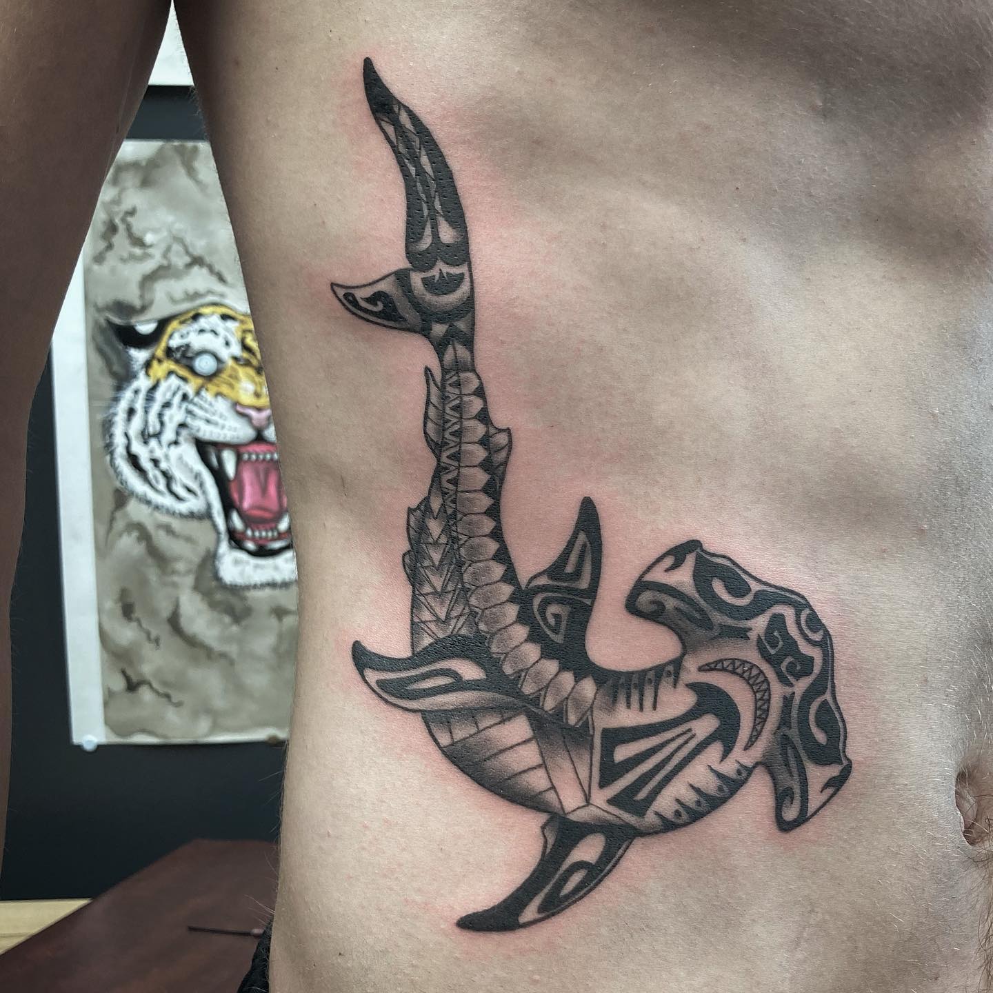 Tatuaje Samoano Tiburón