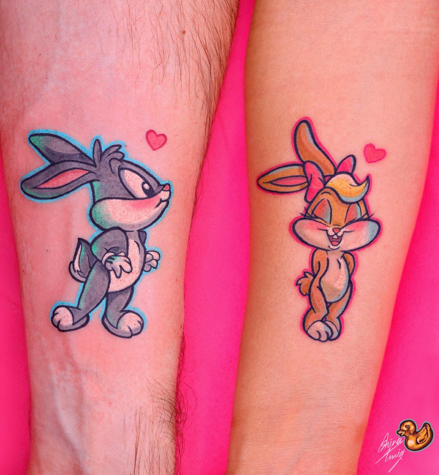 Tatuajes de Pareja de Conejos