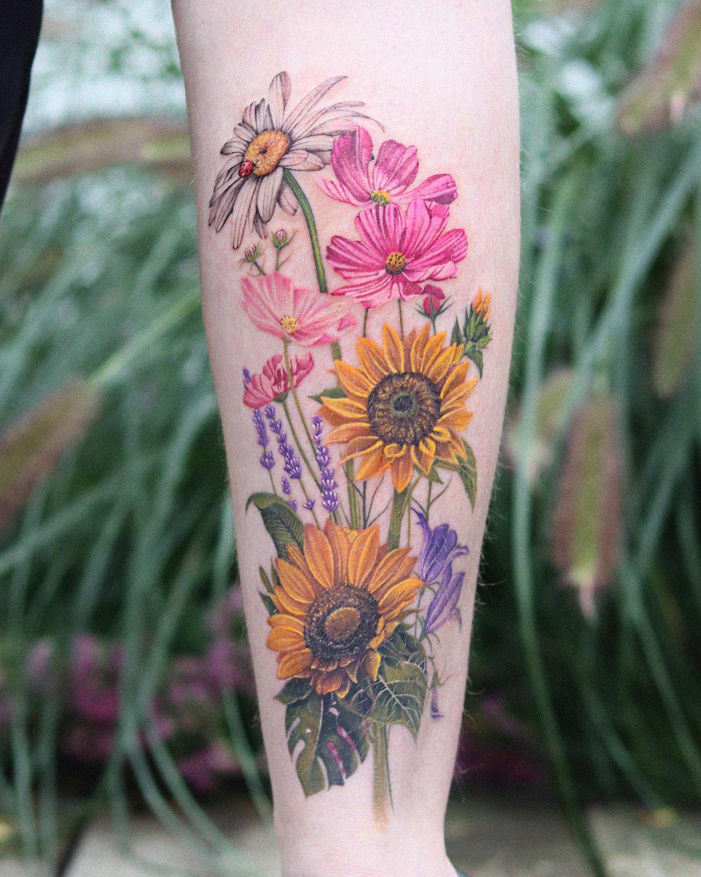 Varias Flores Tatuaje Narciso