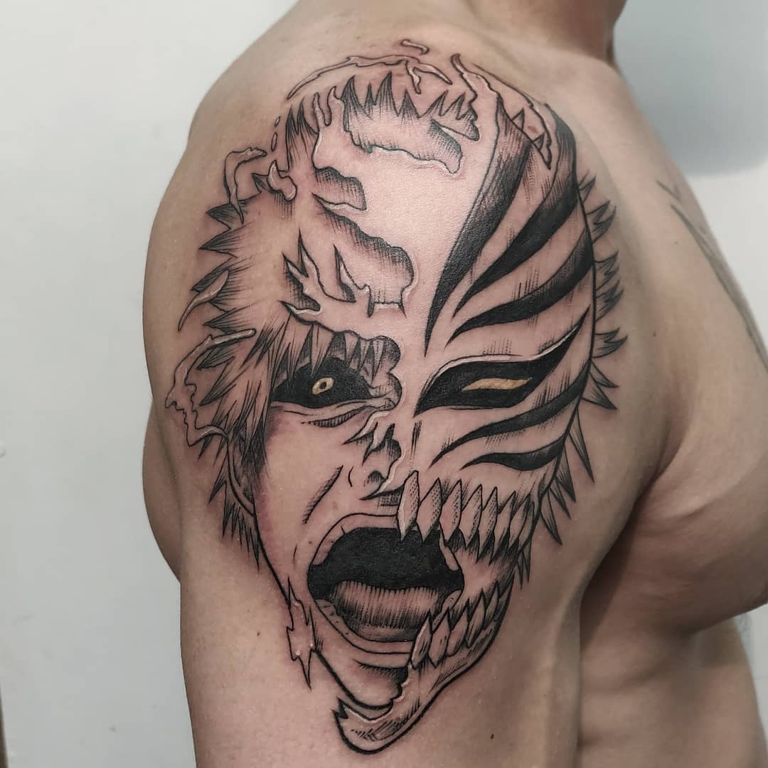 Forma Hollow de Ichigo Tatuaje de Espalda