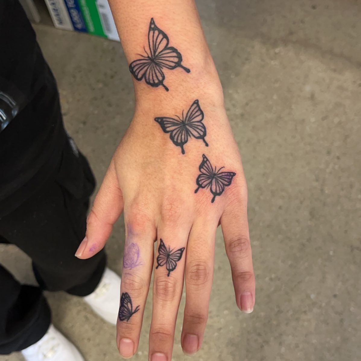 Mariposas en mano