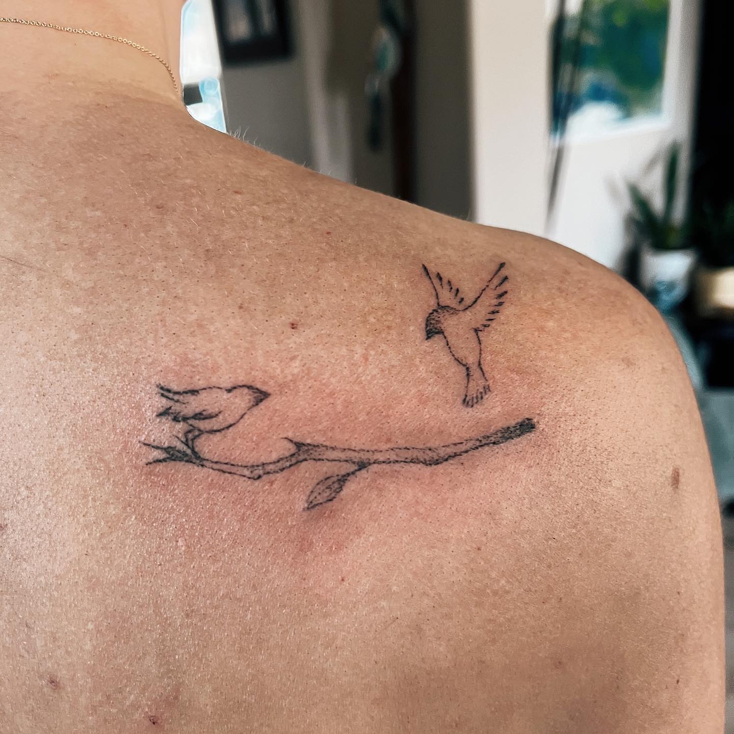 Tatuaje de dos pájaros