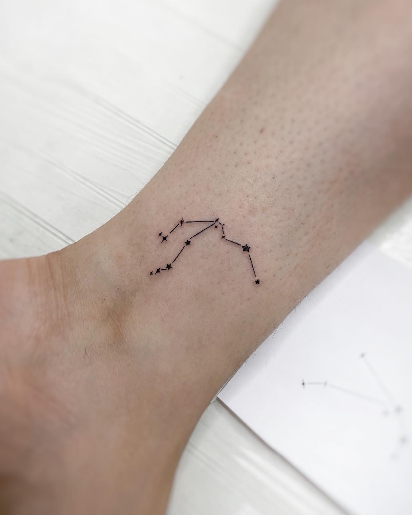 Tatuaje de la constelación de Aries