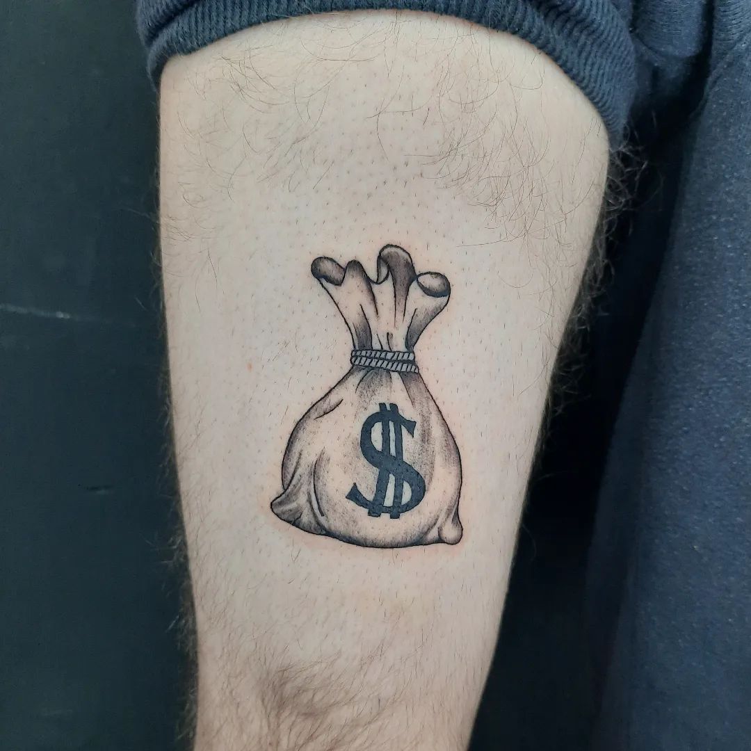 Tatuaje de Bolsa de Dinero