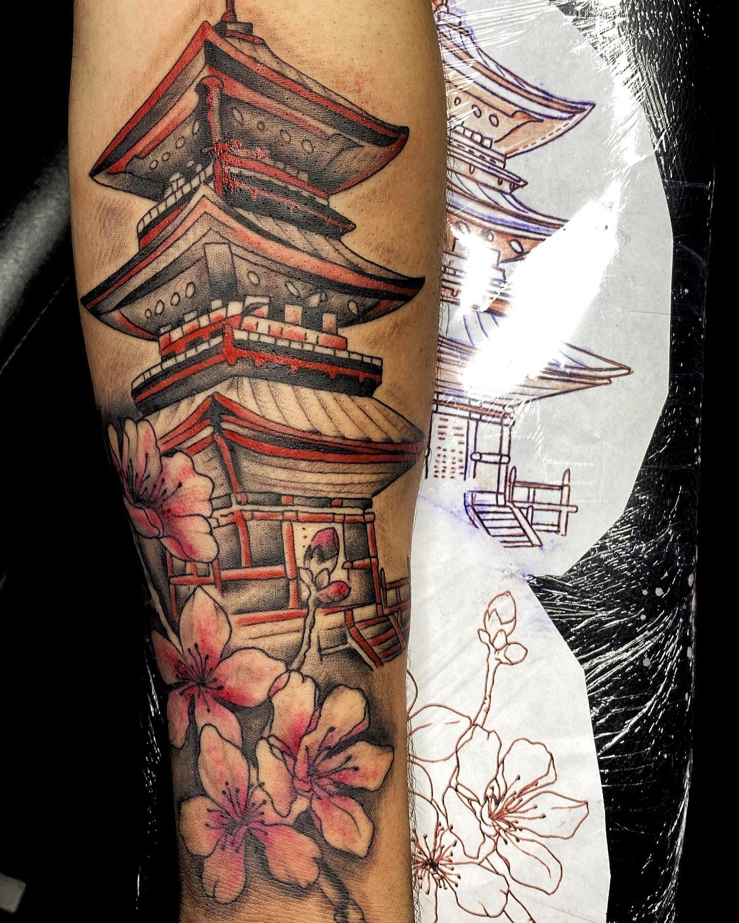 Tatuaje de Flor de Cerezo Japonesa