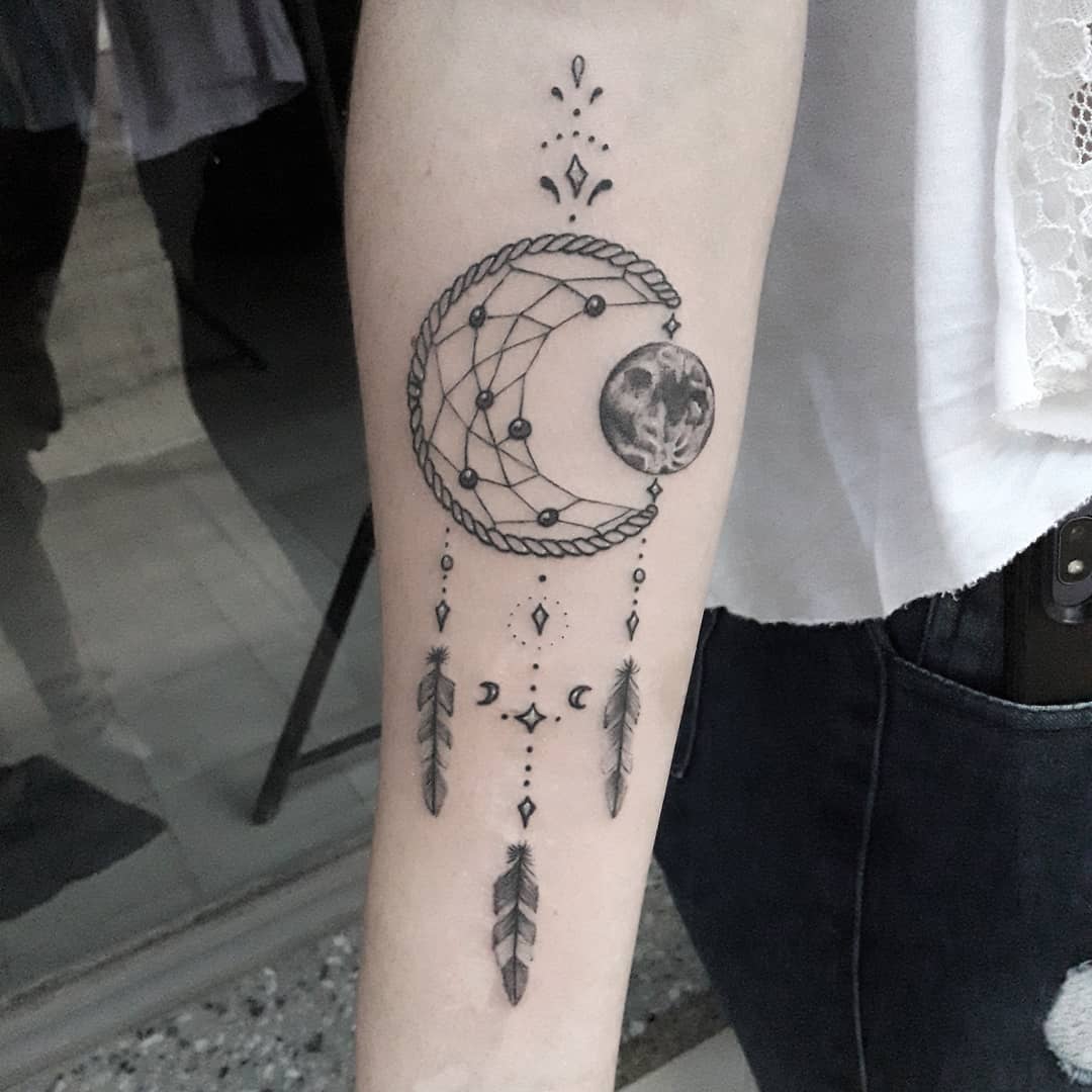 Atrapasueños y Tatuaje de Luna