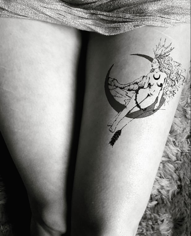 Tatuaje de Diosa de la Luna