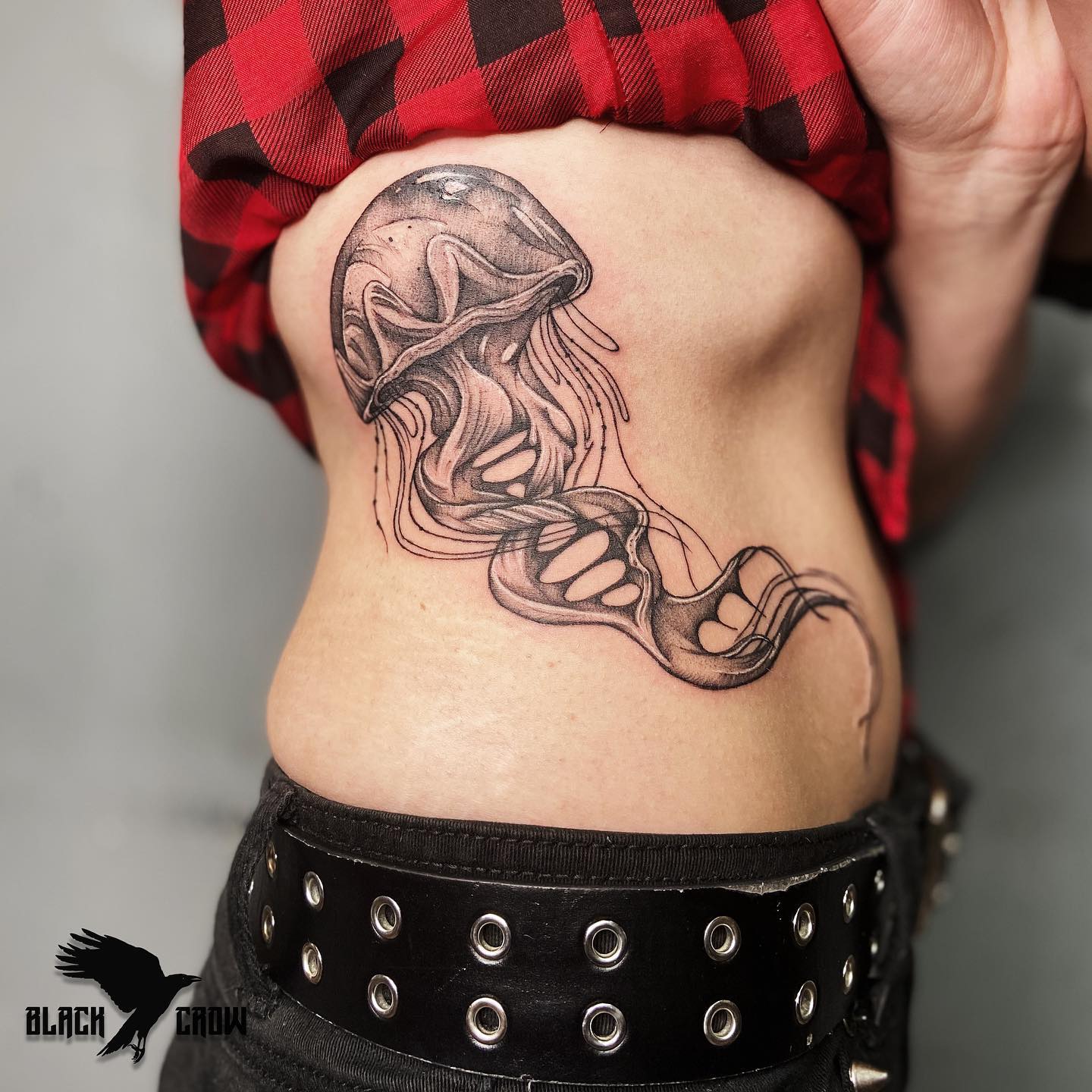 Lado Estómago Medusa Tatuaje