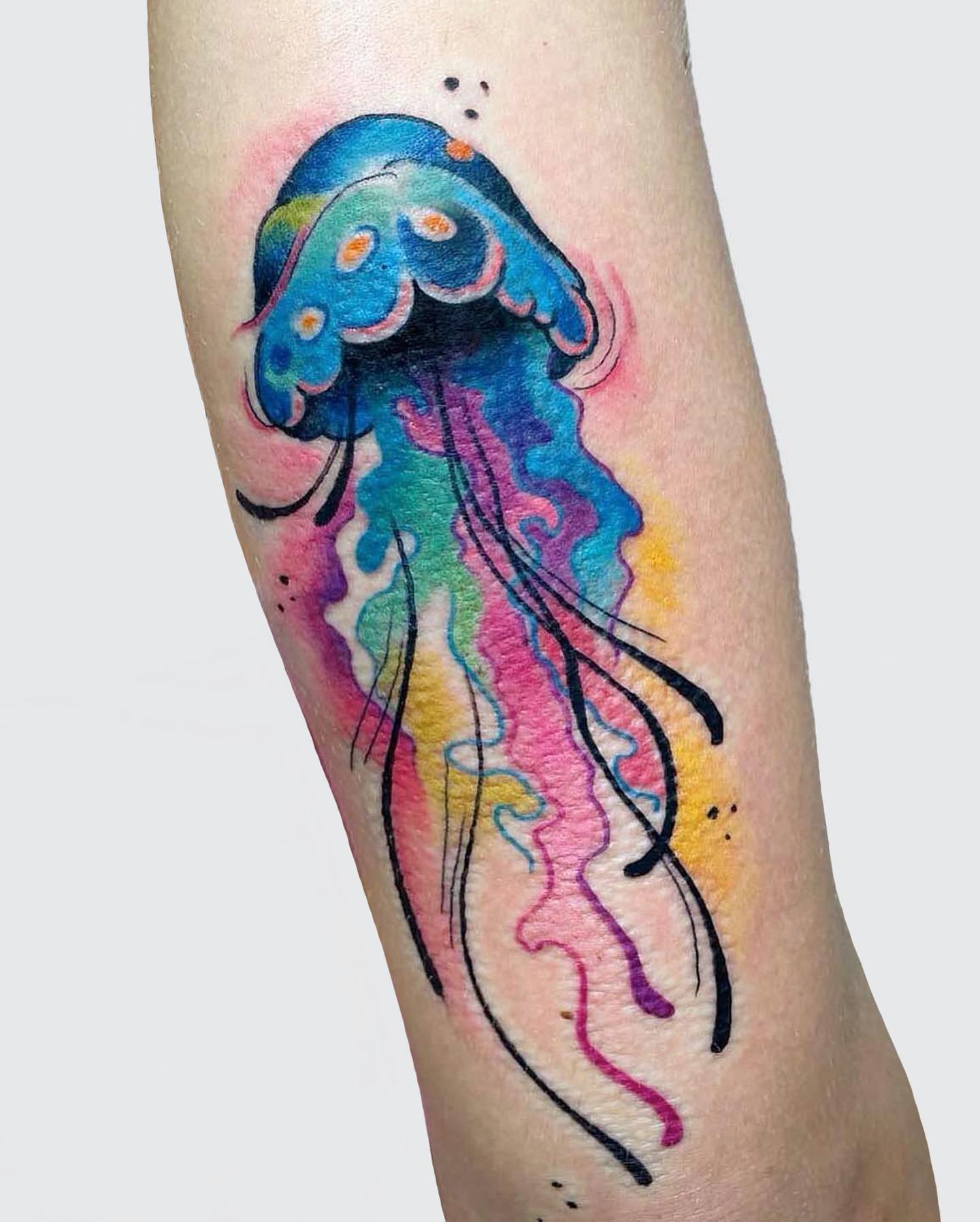 Tatuaje de Medusa Diseño Azul