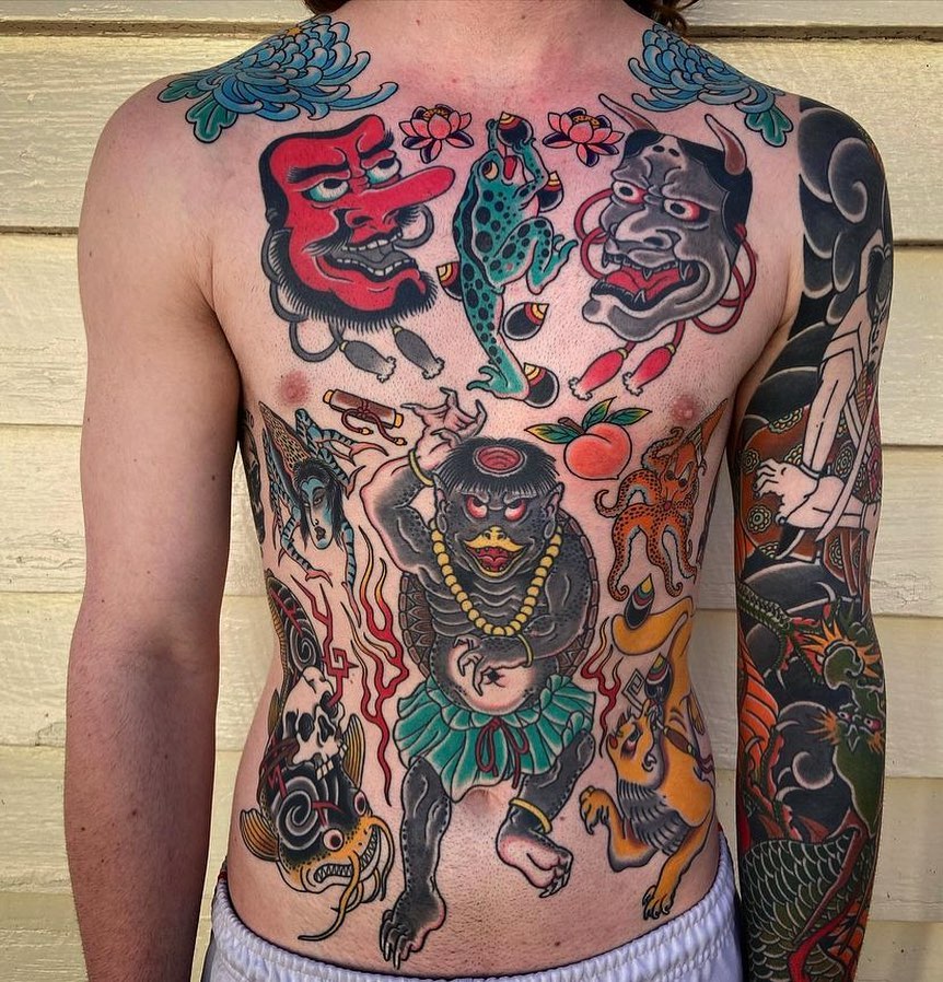Tatuaje Patchwork de Arte Japonés