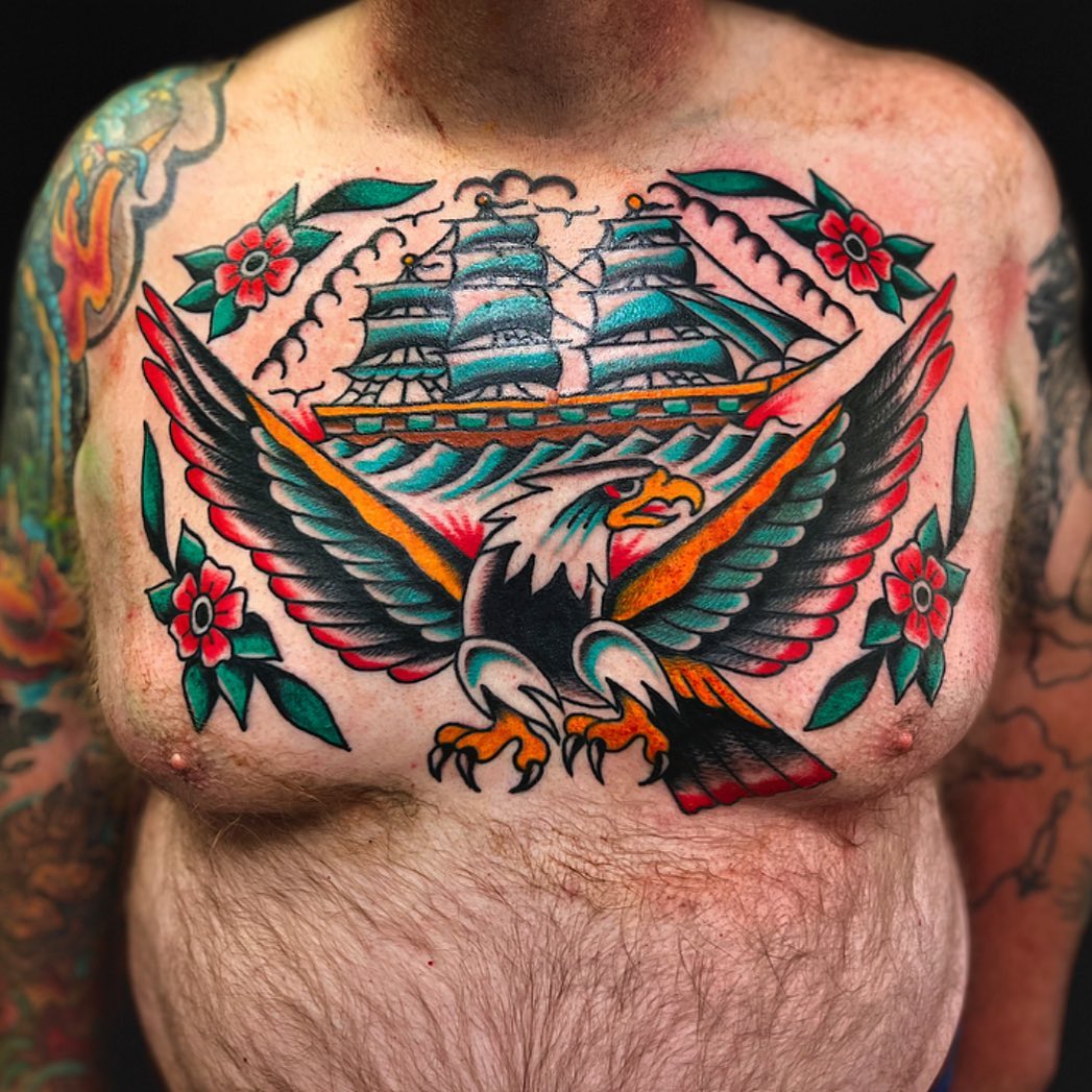 Águila Tatuaje Tradicional Americano