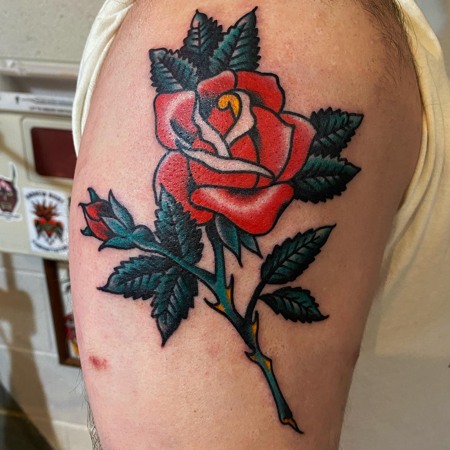 Rosas Tatuajes Americanos Tradicionales