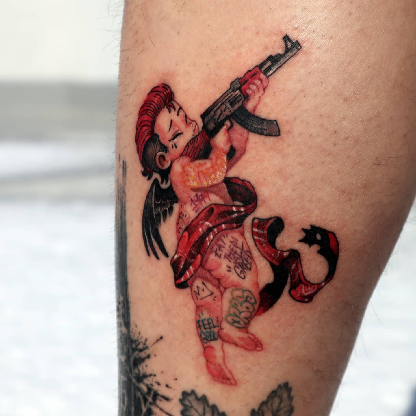 Tatuaje de AK Rojo