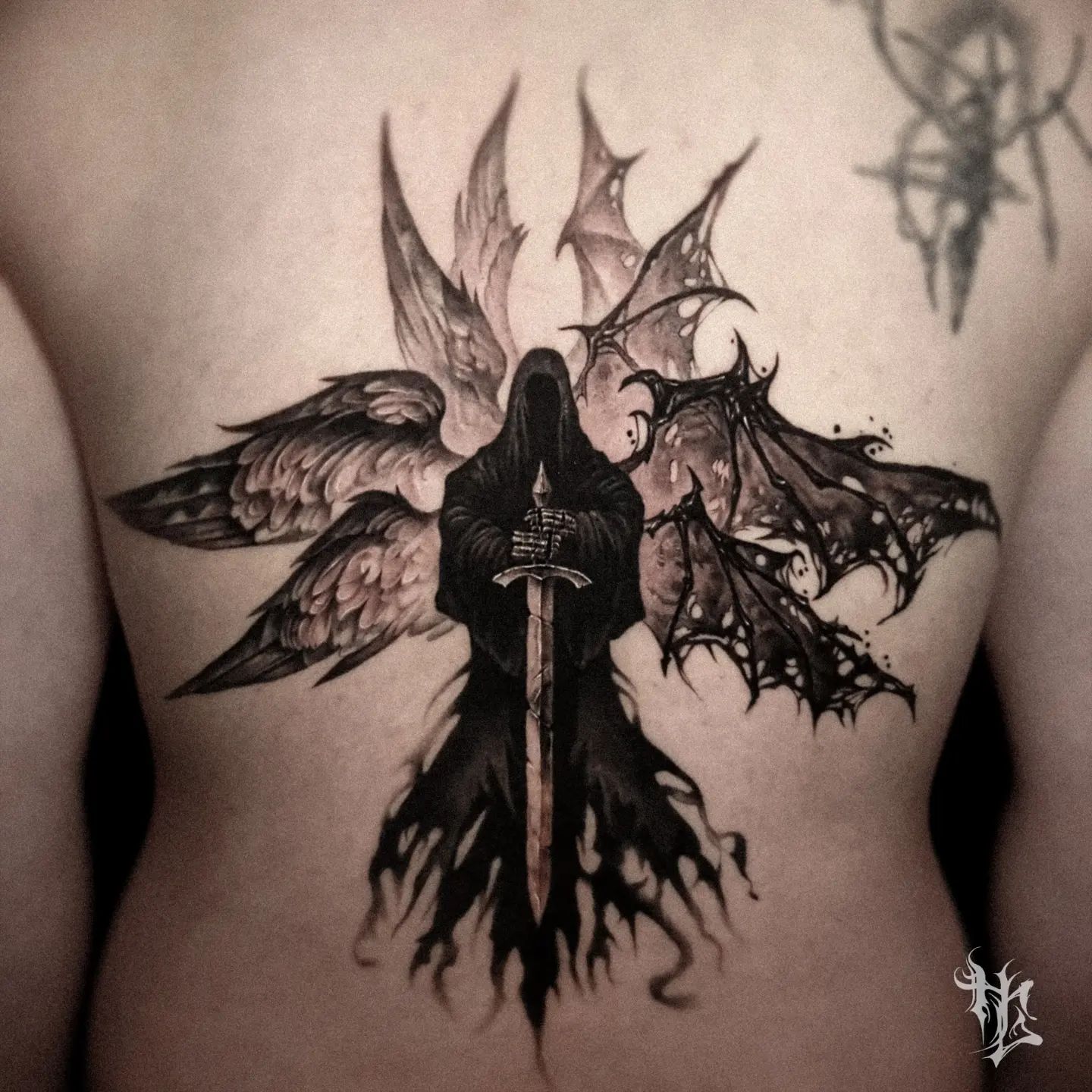 Tatuaje de Ala de la Muerte