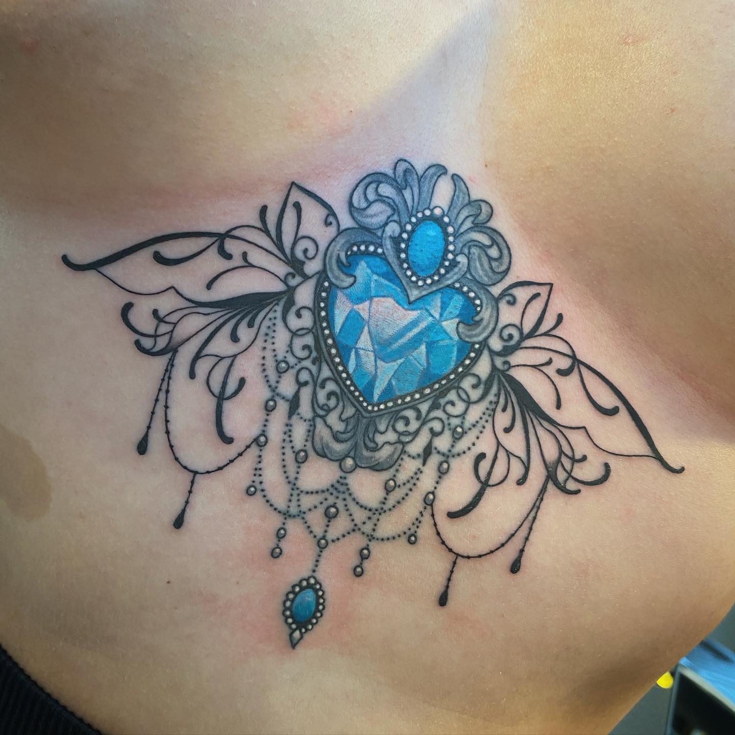 Tatuaje de Cristal Azul