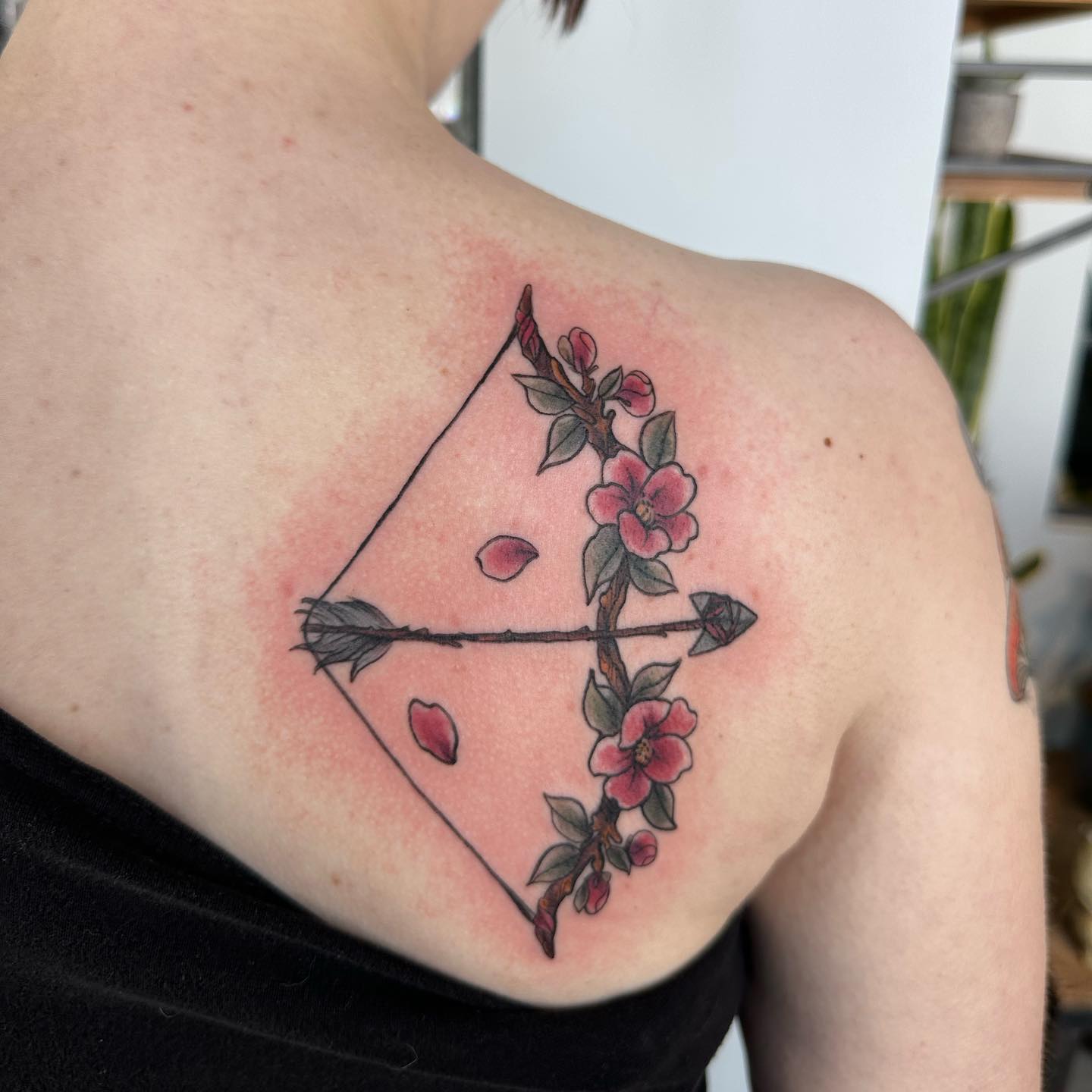 Tatuaje de Sagitario Floral