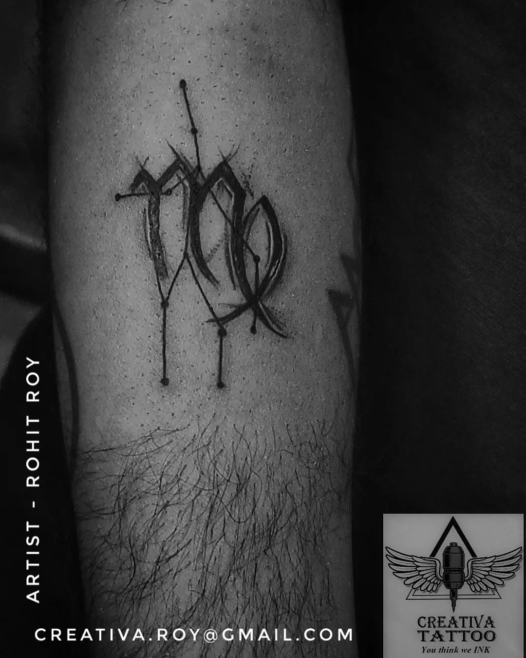 Tatuaje del signo zodiacal Virgo