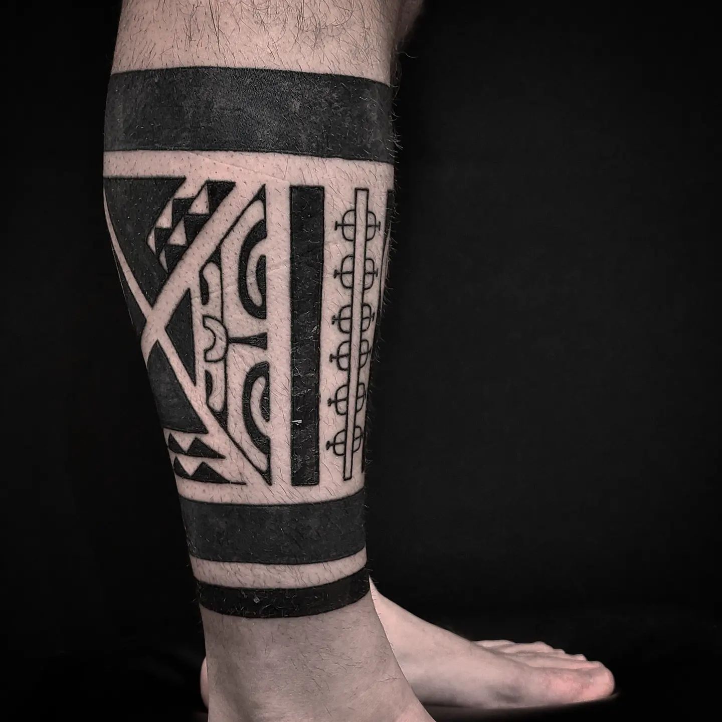 Tatuaje Polinesio en el pie