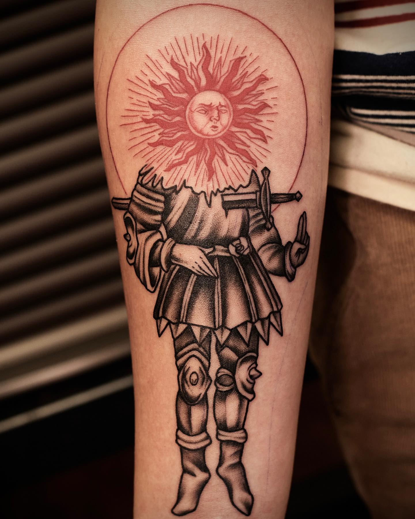 Tatuaje tradicional americano de guerrero