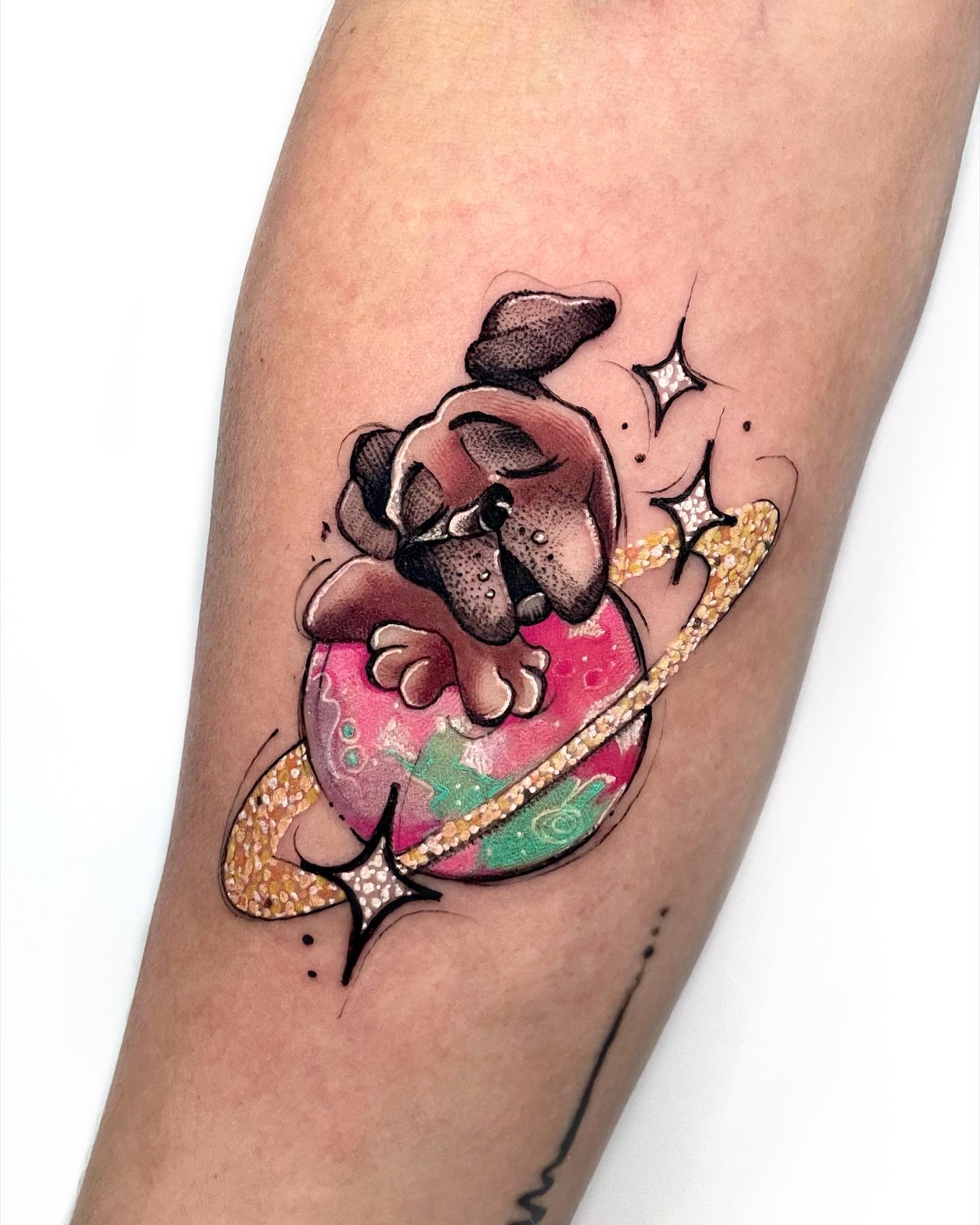 Dog Glitter Tattoo - Tatuaje de purpurina para perro
