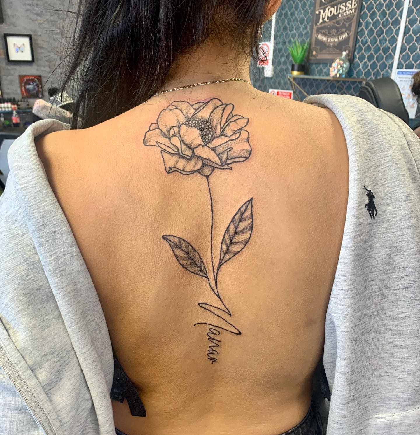 Rosa Flor Espina Tatuaje