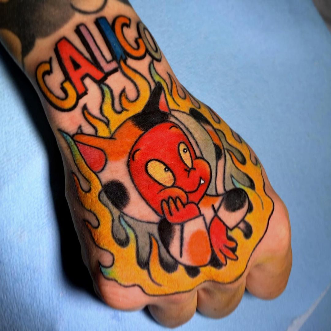 Tatuaje de diablo de caricatura