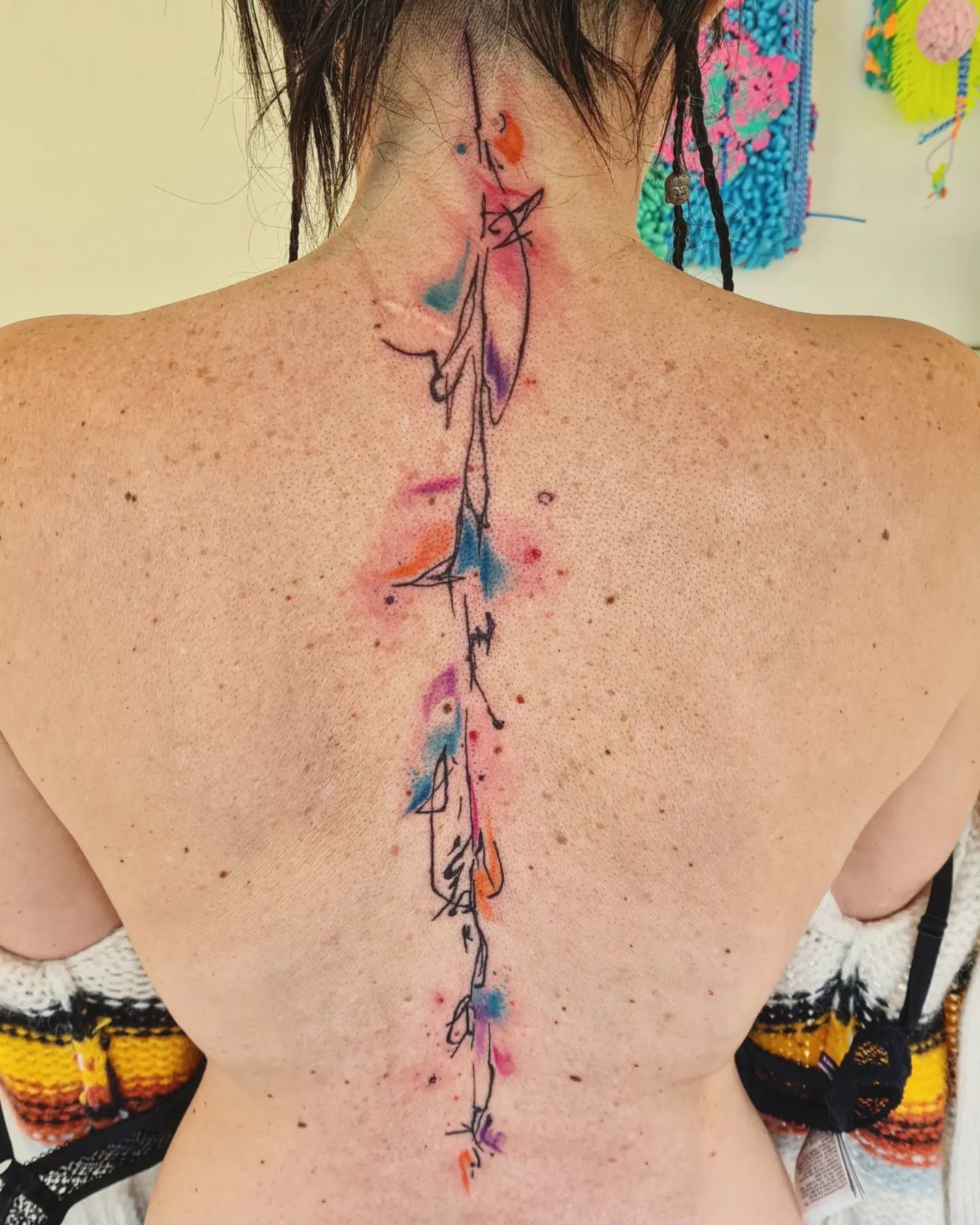 Tatuaje de Espalda y Columna Vertebral