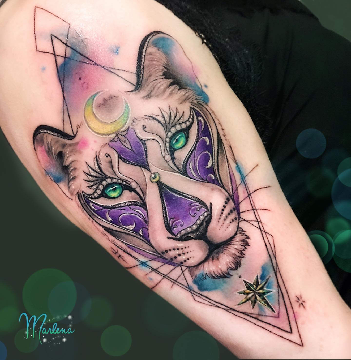 Tatuaje de purpurina Puma
