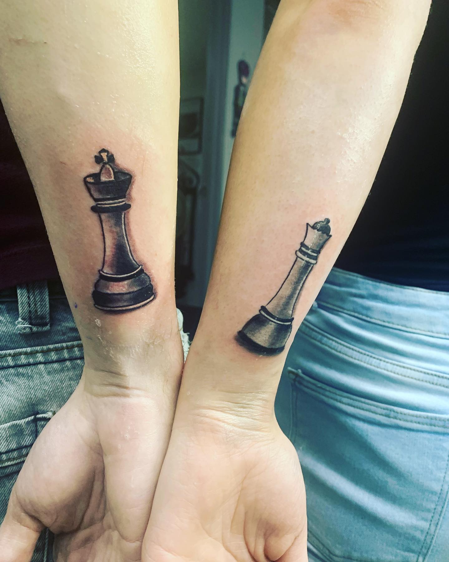 Tatuaje de ajedrez a juego