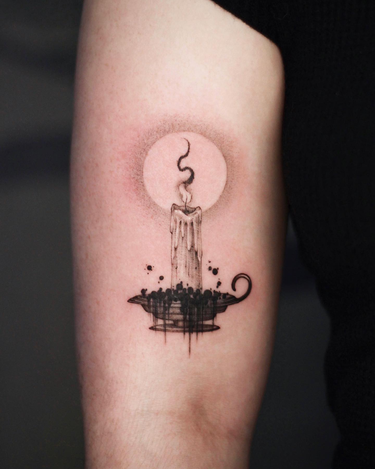 Tatuaje de brazo de vela