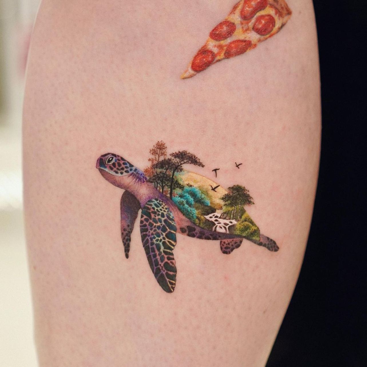 Tatuaje de tortuga para hombres.