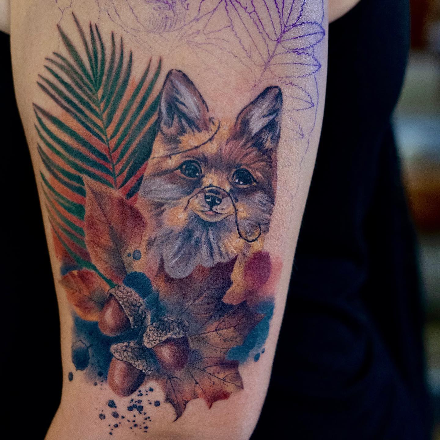 Tatuaje de zorro Arte detallado