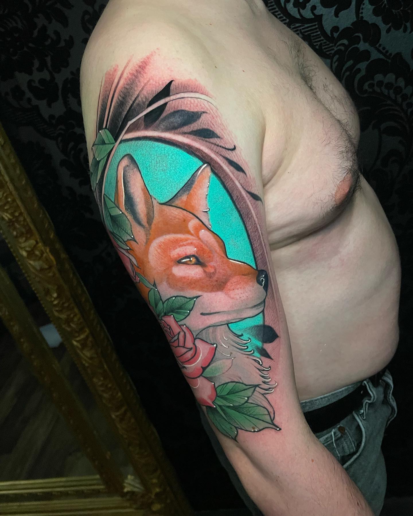 Tatuaje de zorro en la manga
