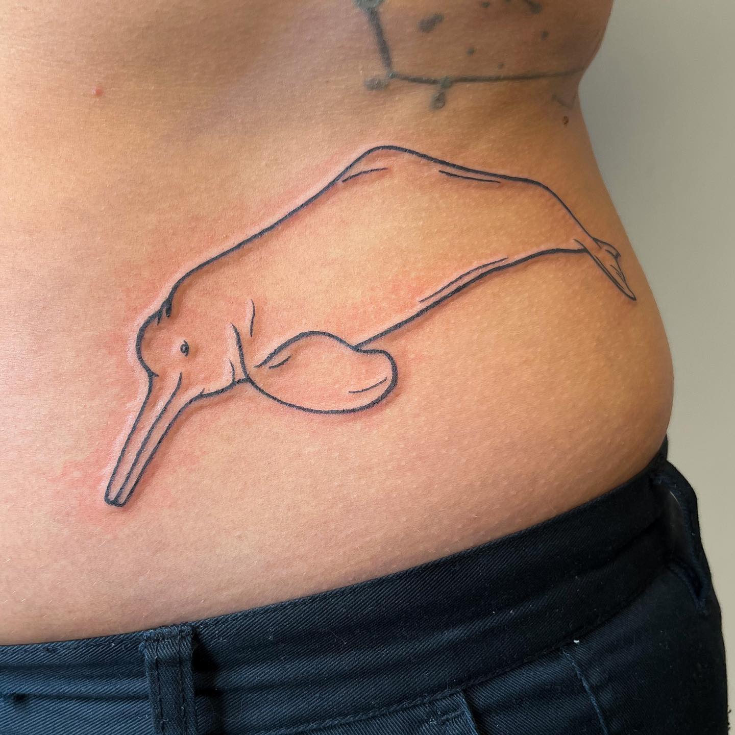 Tatuaje sencillo de delfín