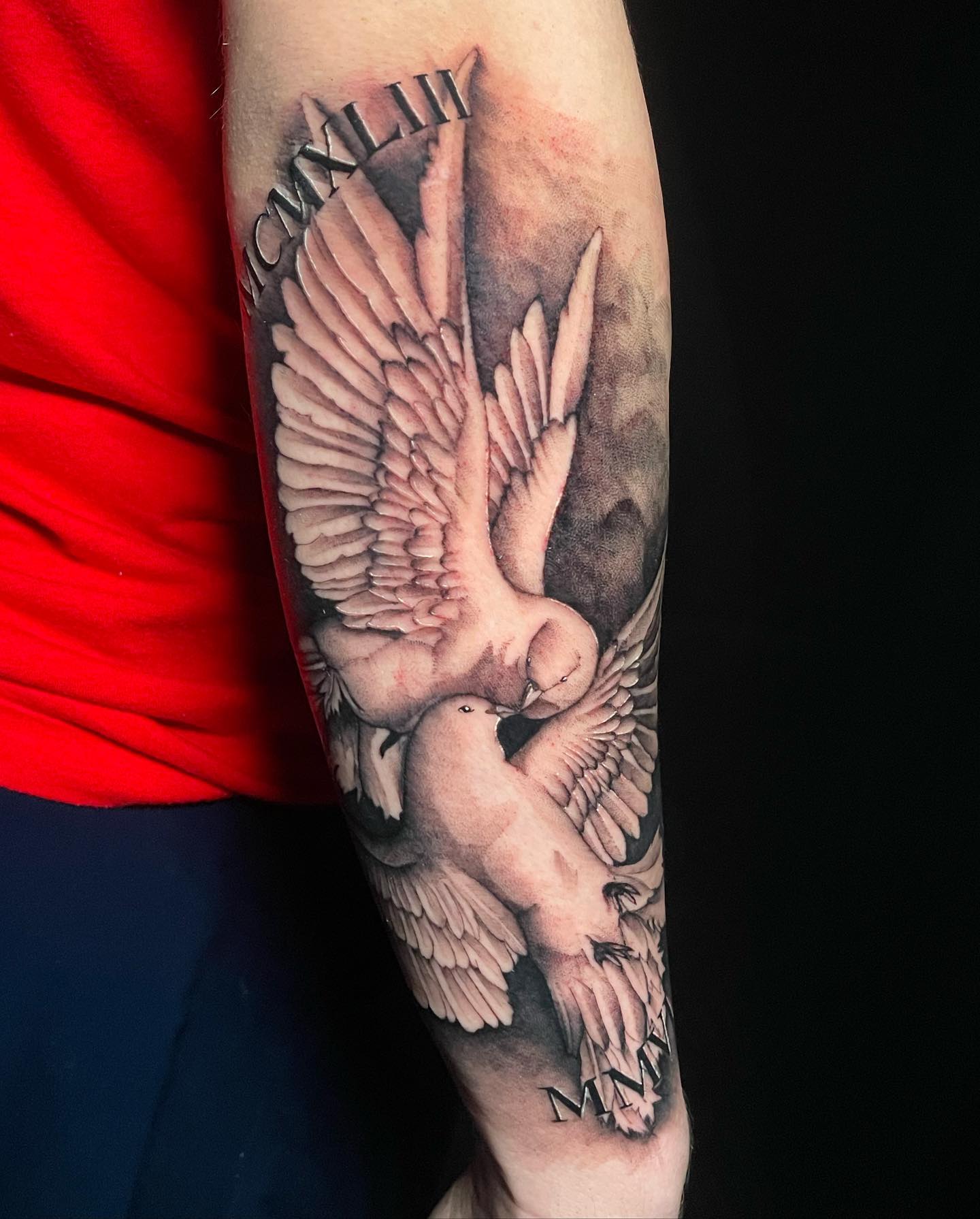 Idea de tatuaje de manga de paloma