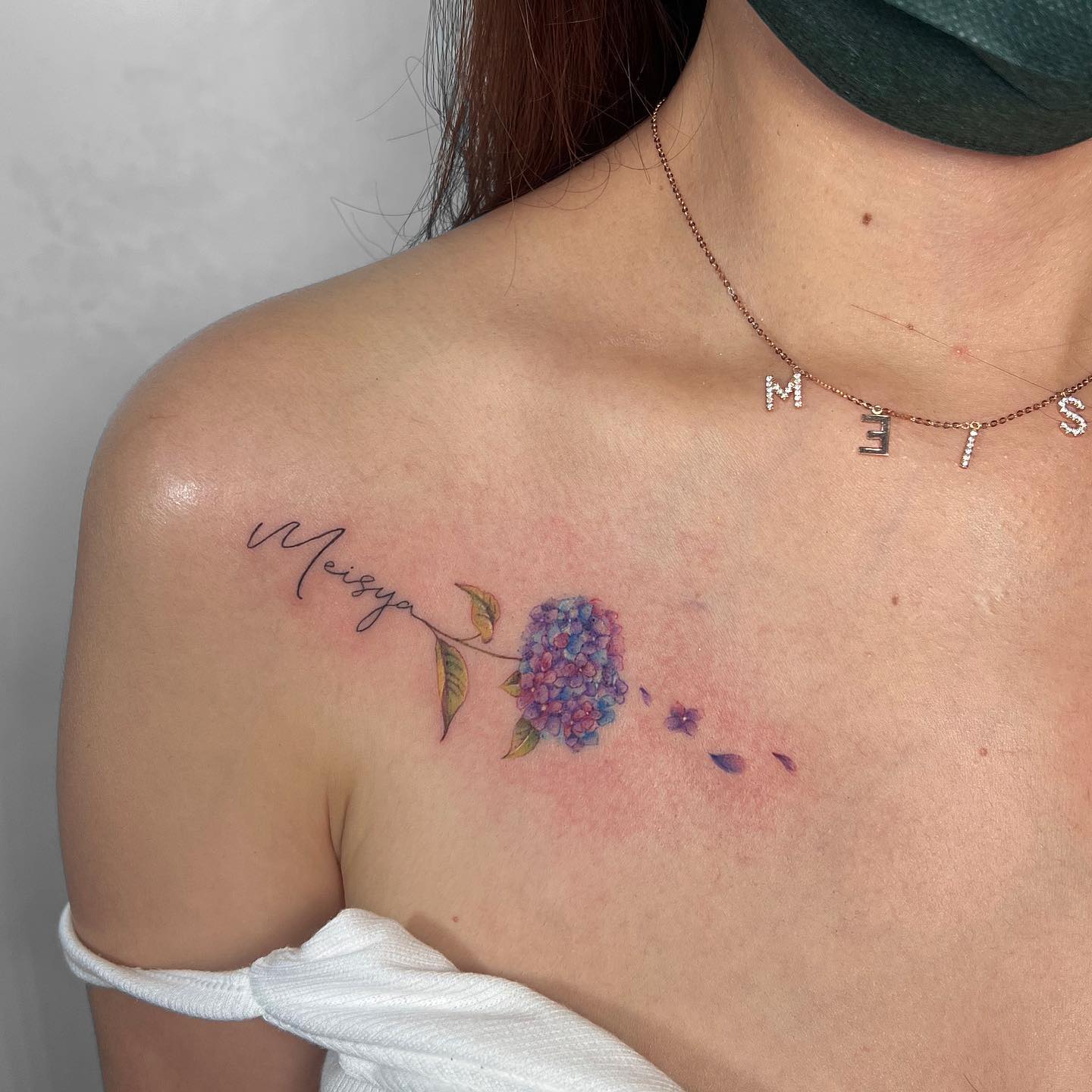Pecho Hortensia Idea de tatuaje