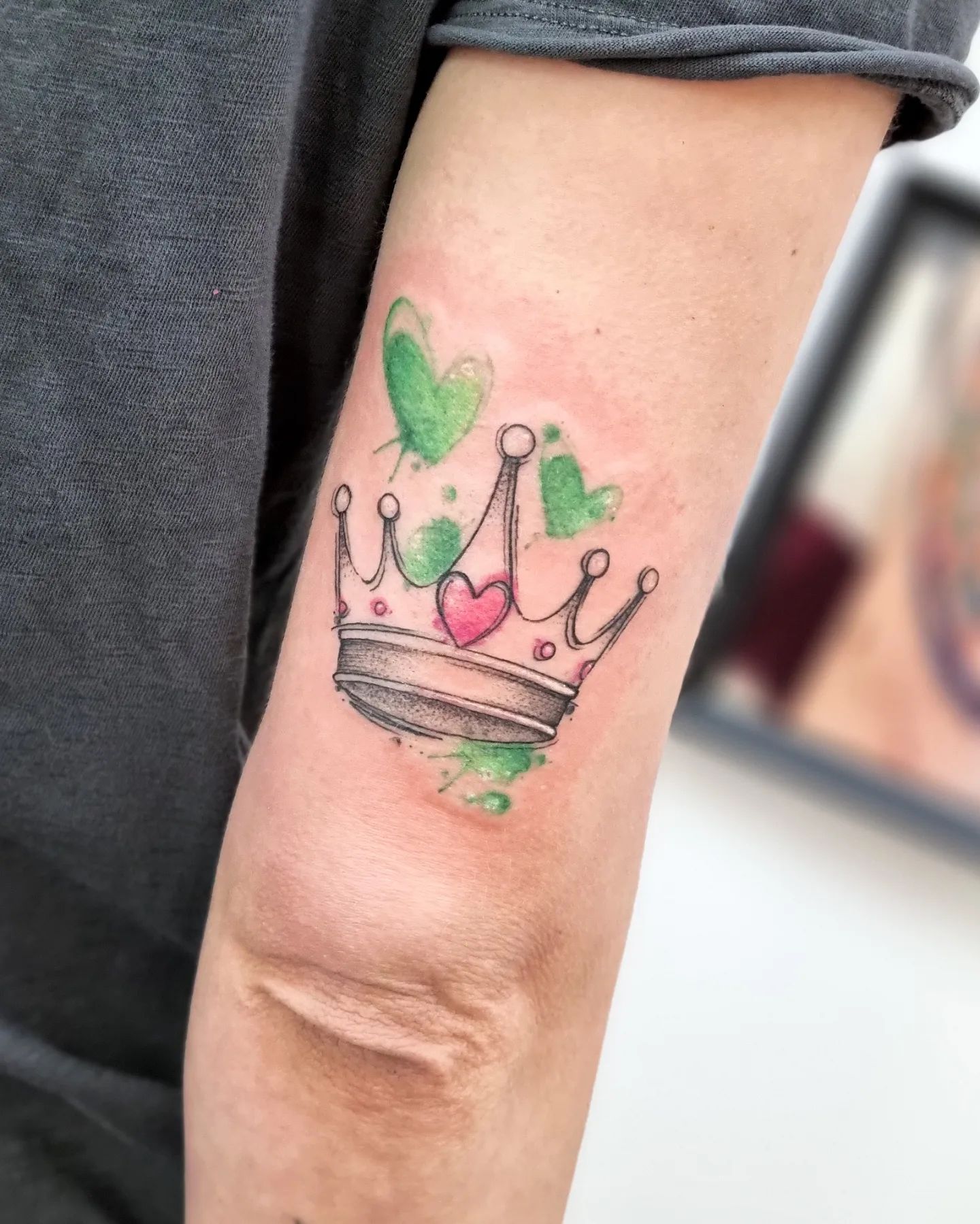 Tatuaje de Corona Verde