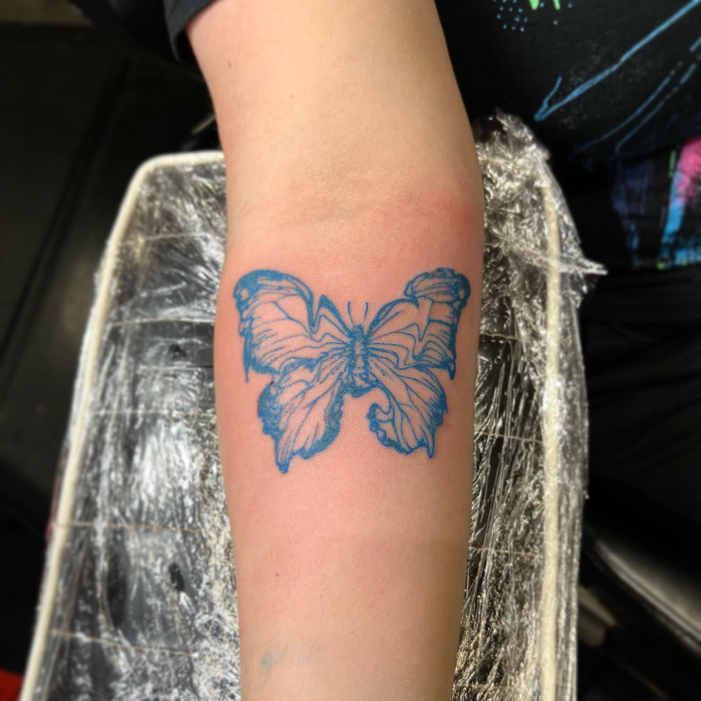 Tatuaje de Mariposa Azul