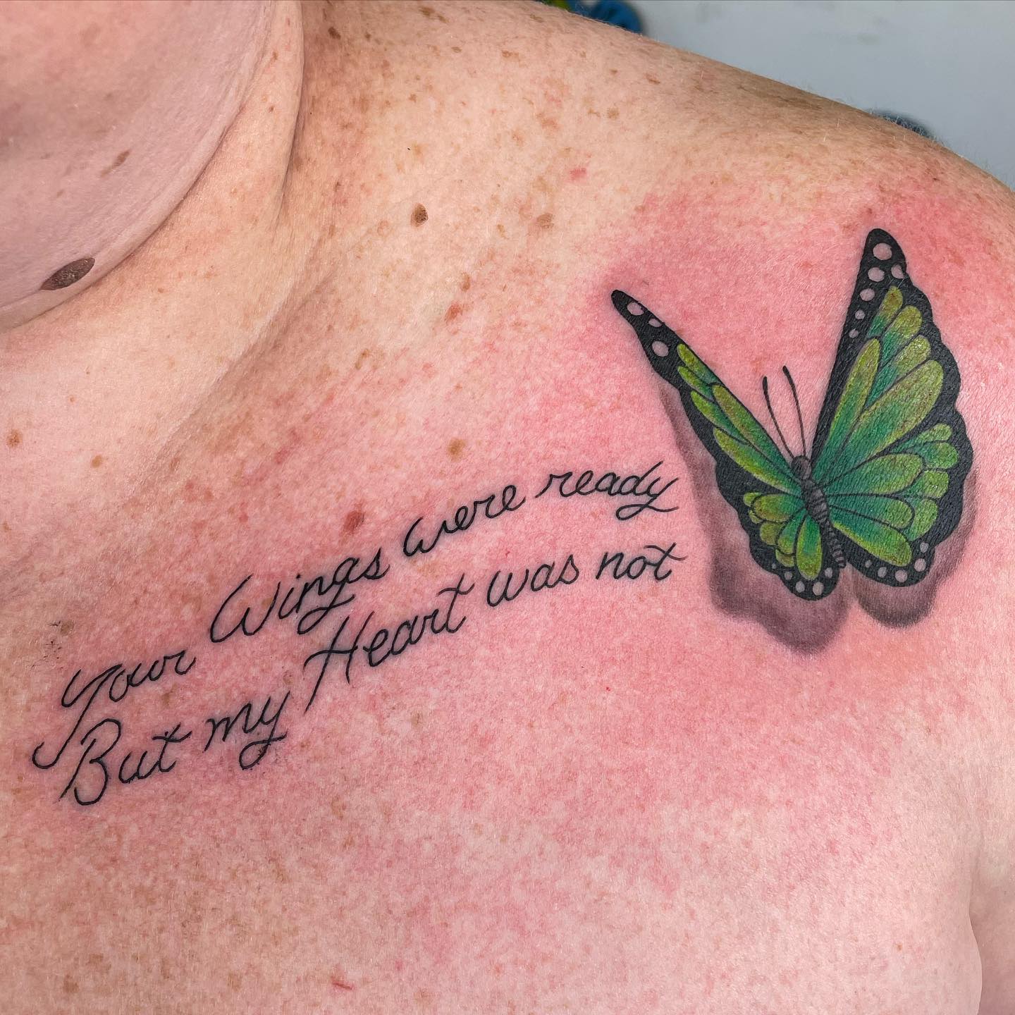 Tatuaje de Mariposa Verde