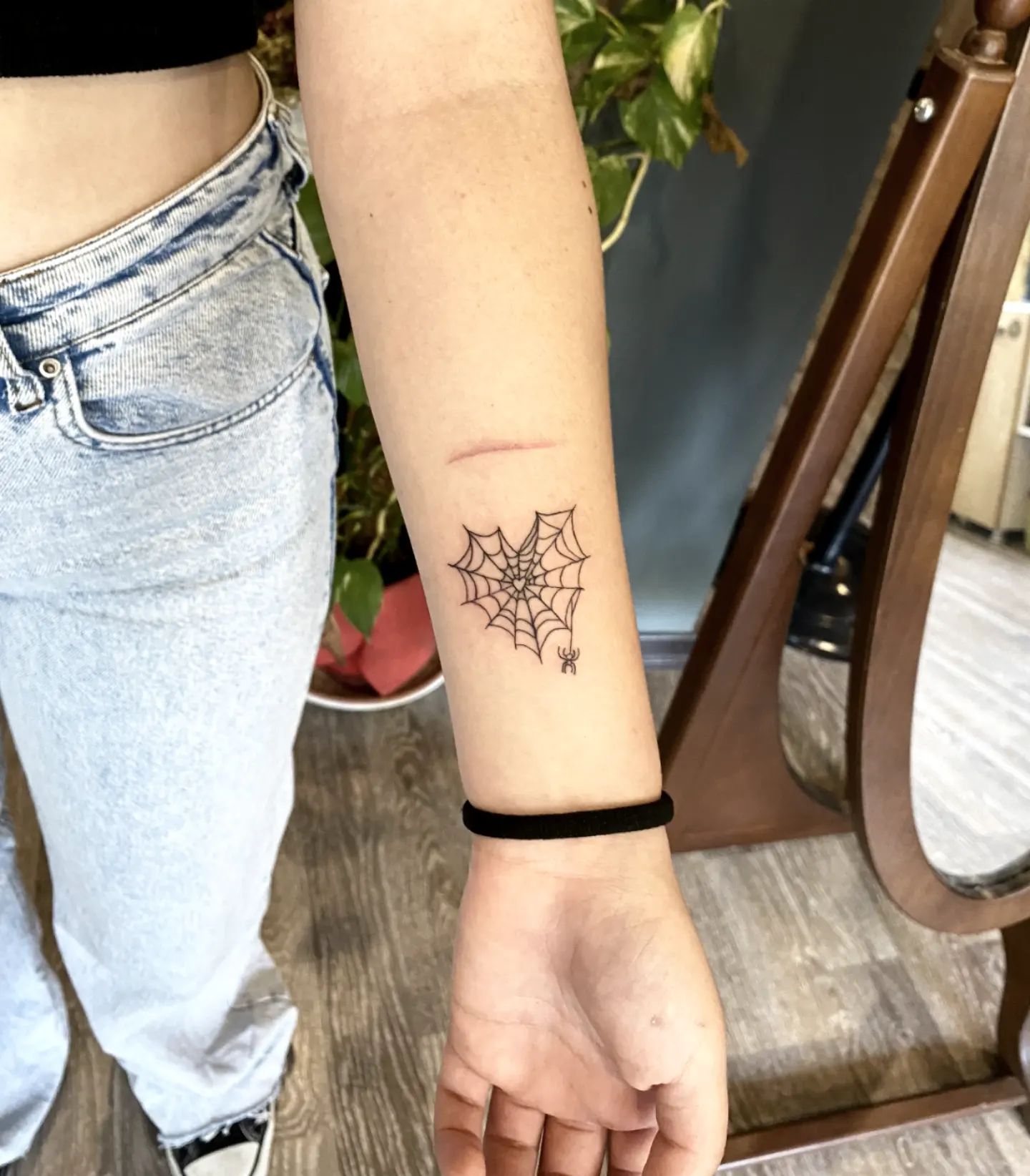 Tatuaje de Telaraña de Araña para Mujeres