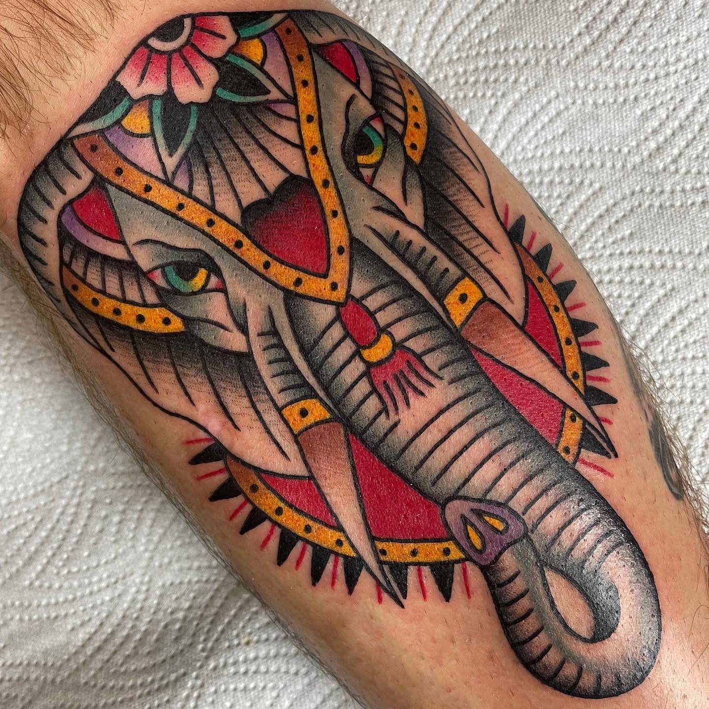 Arte Tradicional Tatuaje de Elefante